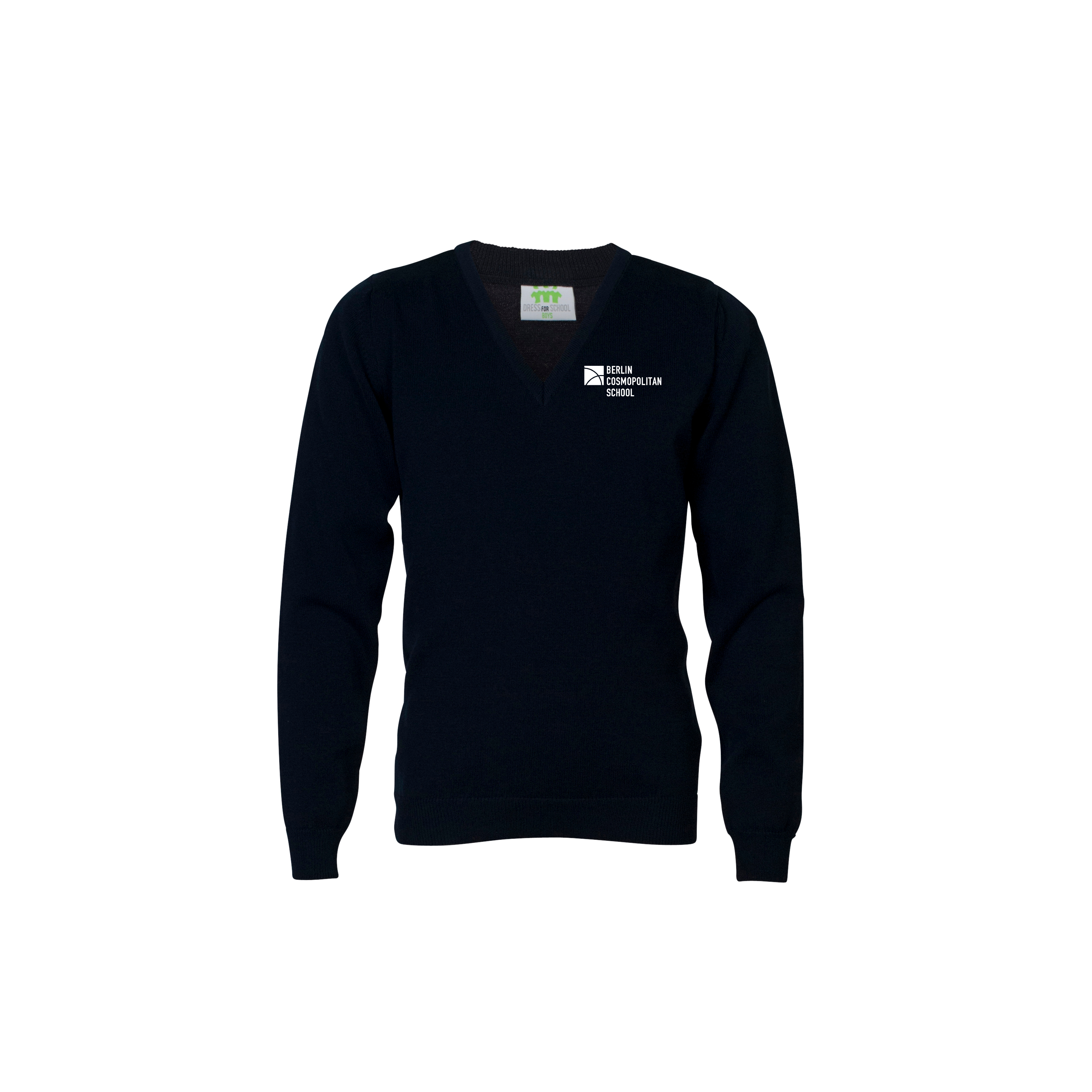 Baumwollpullover, V-Ausschnitt, Mädchen