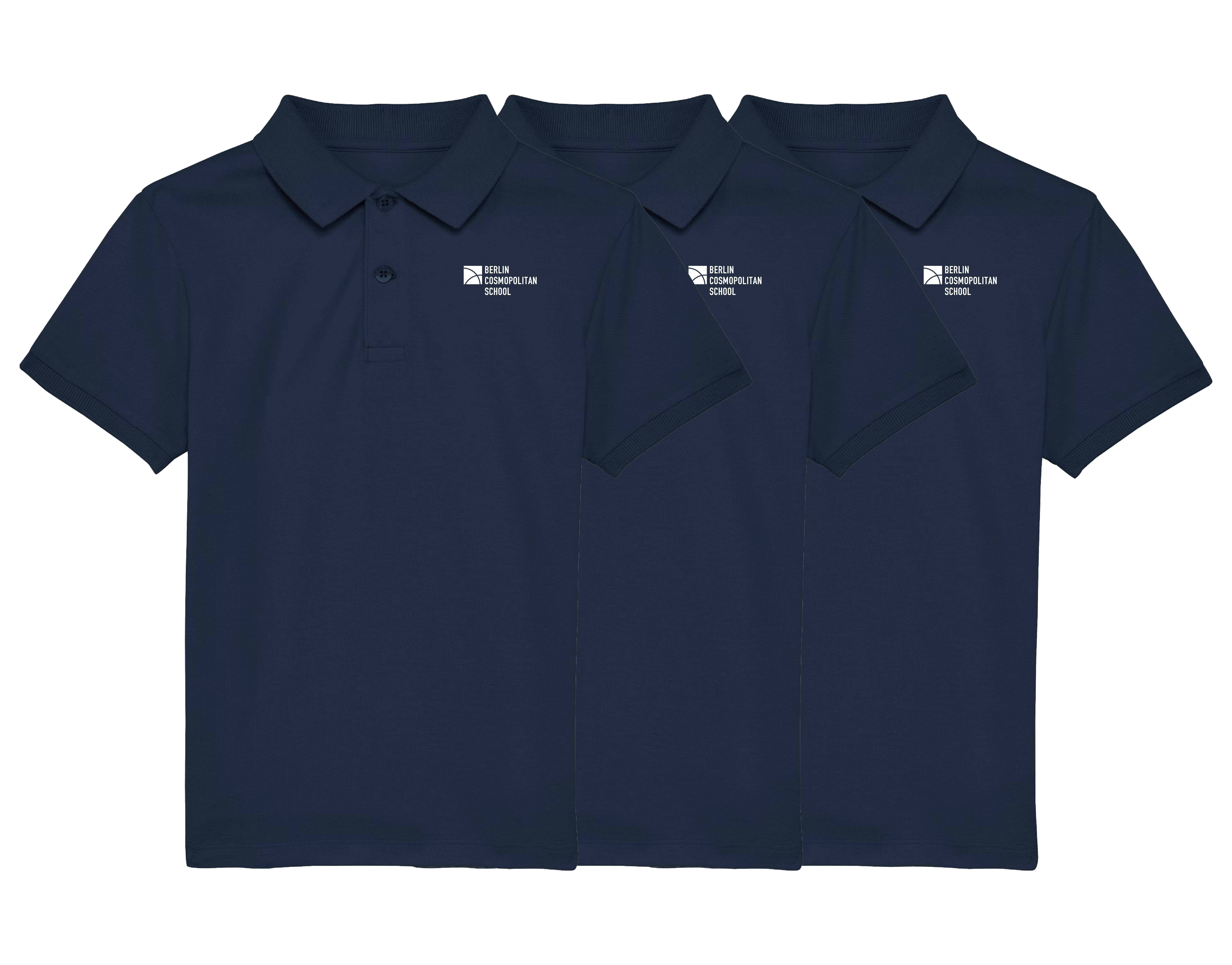 SET of 3 Poloshirt, short sleeves, kids 116-158